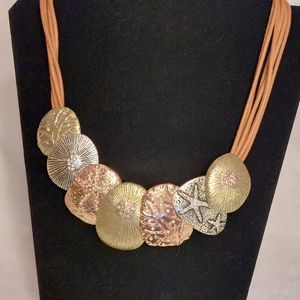 Beautiful Gold and Silver toned collar necklace.